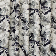 Abstract Triangles Printed Cotton Embroidery Curtain Panels