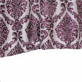 Purple Damask Burntout Velvet Curtain Panels