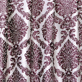 Purple Damask Burntout Velvet Curtain Panels