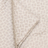 Cream Hexagon Geometric Jacquard Weaved Curtain Panels