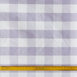 Light Purple N Ivory Gingham Checks Cotton Curtain Panels