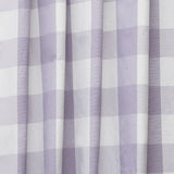 Light Purple N Ivory Gingham Checks Cotton Curtain Panels