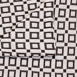 Brown Blocks Jacquard Velvet Fabric By The Metre