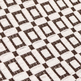 Brown Blocks Jacquard Velvet Fabric By The Metre