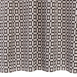 Brown Blocks Jacquard Velvet Geometric Curtain Panels