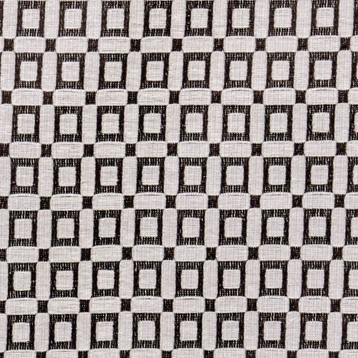 Brown Blocks Jacquard Velvet Geometric Curtain Panels