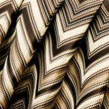 Brown Chevron Geometric Jacquard Weave Curtain Panels