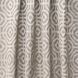 Beige Eternity Geometric Jacquard Weave Curtain Panels