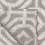Beige Eternity Geometric Jacquard Weave Curtain Panels
