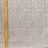 Beige Eternity Geometric Jacquard Weave Curtain Panels