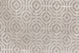 Beige Eternity Geometric Jacquard Weave Curtain Panels