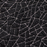 Black Gray Web Jacquard Velvet Abstract Curtain Panels