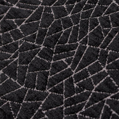 Black Web Jacquard Velvet Fabric By The Metre
