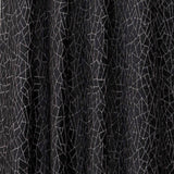 Black Gray Web Jacquard Velvet Abstract Curtain Panels