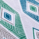 Green Egyptian Pattern Print Cotton Geometric Curtain Panels