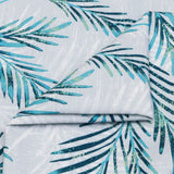 Turquoise Blue Shrubs Cotton Fabric By The Metre