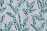 Turquoise Blue Shrubs Cotton Fabric By The Metre