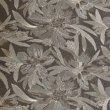 Brown Flower Embroidery Wool Embroidered Curtain Panels