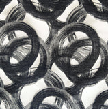 Midnight Circles Jacquard Velvet Fabric By The Metre