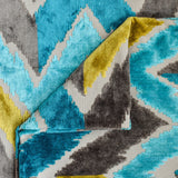 Chartreuse Jacquard Velvet Fabric By The Metre