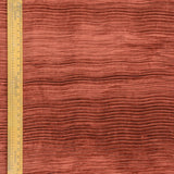 Rust Velvet With Pleats Stripe Textured Curtain Panels