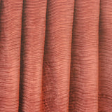 Rust Velvet With Pleats Stripe Textured Curtain Panels