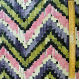 Pink And Green Velvet Fabric By The Metre
