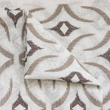 Off White, Brown Sheer Fabric By The Metre