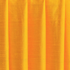 Bright Saffron Yellow Pure Silk Dupioni Curtain Panels