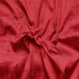 Deep Red Pure Silk Dupioni Curtain Panels