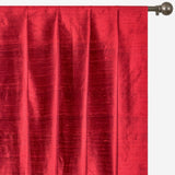 Deep Red Pure Silk Dupioni Curtain Panels
