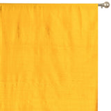 Bright Saffron Yellow Pure Silk Dupioni Curtain Panels