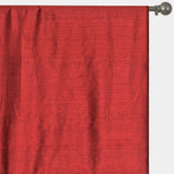 Deep Red Pure Silk Dupioni Curtain Panels