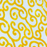 Mimosa Yellow Scrolls Burnout Velvet Curtain Panels