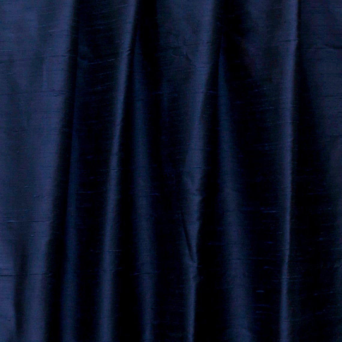 Navy Blue Silk Dupioni Curtain Panels