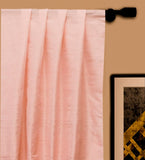 Peach Pink Silk Dupioni Curtain Panels
