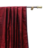 Maroon Silk Dupioni Curtain Panels