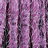 Purple Leaves Burnout Velvet Curtain Panels