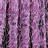 Purple Leaves Velvet Fabric By The Metre