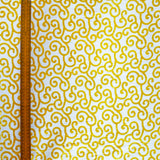 Mimosa Yellow Scrolls Burnout Velvet Curtain Panels