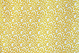 Mimosa Yellow Scrolls Burnout Velvet Curtain Panels