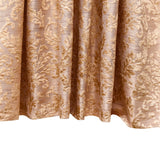 Peach Damask Burnout Velvet Curtain Panels
