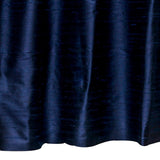Navy Blue Silk Dupioni Curtain Panels
