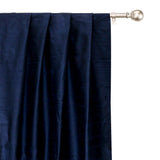 Navy Blue Silk Dupioni Curtain Panels