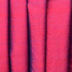 Red And Ink Blue Silk Dupioni Curtain Panels