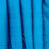 Blue And Turquoise Silk Dupioni Curtain Panels