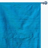 Blue And Turquoise Silk Dupioni Curtain Panels