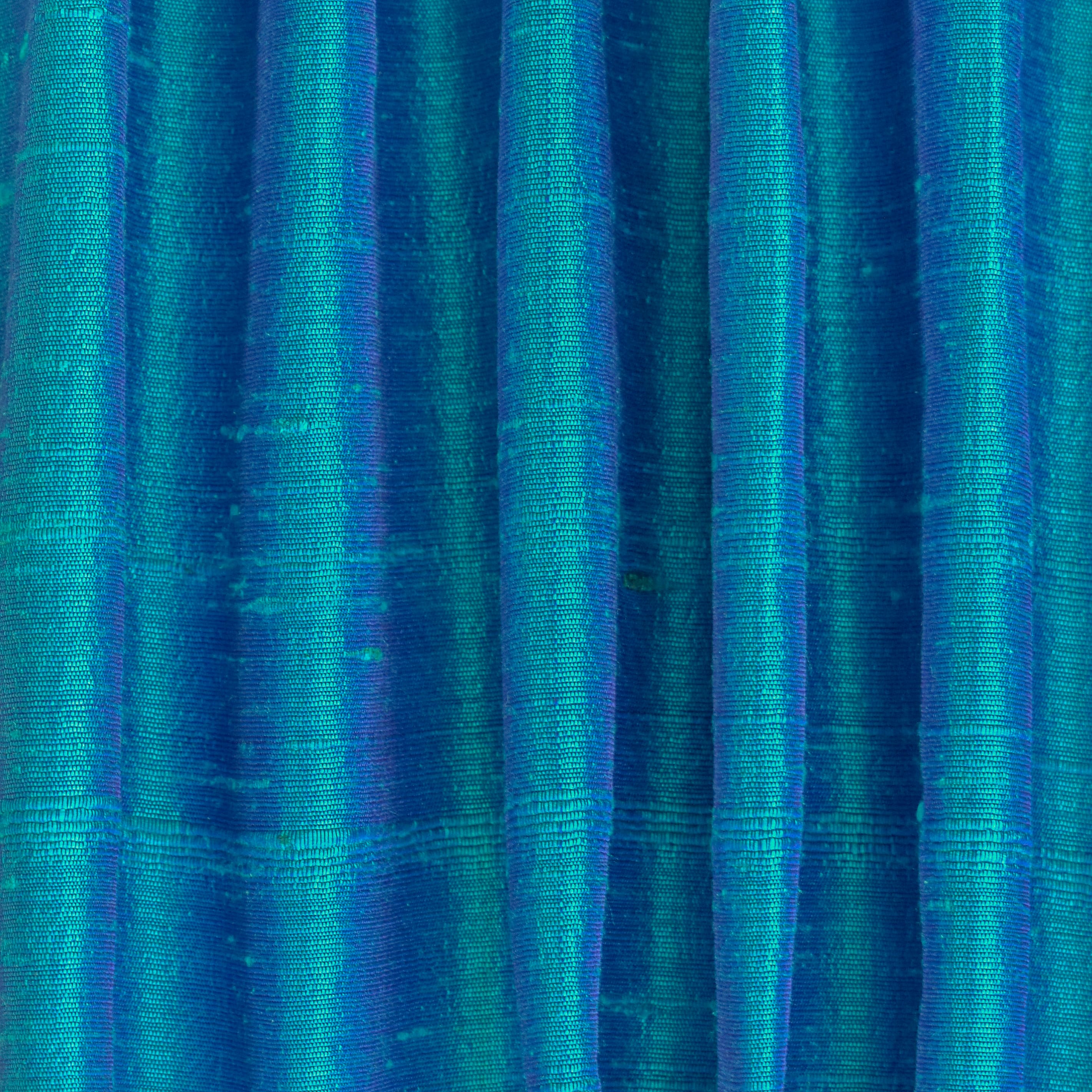 Blue And Turquoise Silk Dupioni Curtain Panels
