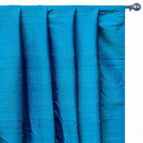 Blue And Turquoise Silk Dupioni Curtain Panels