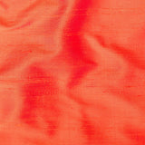Orange & Pink Pure Silk Dupioni Curtain Panels